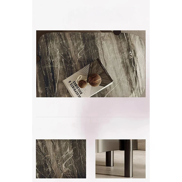 モダンデザイン センターテーブル 大理石&ステンレス製 おしゃれなリビング向け 家具 fjd-4723