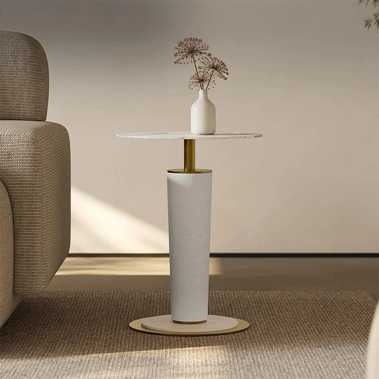 モダンデザイン センターテーブル セラミック・合成皮革・ステンレス製 高級感あふれるインテリア家具 fjd-4725