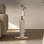 モダンデザイン センターテーブル セラミック・合成皮革・ステンレス製 高級感あふれるインテリア家具 fjd-4725