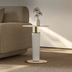 モダンデザイン センターテーブル セラミック・合成皮革・ステンレス製 高級感あふれるインテリア家具 fjd-4725