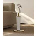 モダンデザイン センターテーブル セラミック・合成皮革・ステンレス製 高級感あふれるインテリア家具 fjd-4725