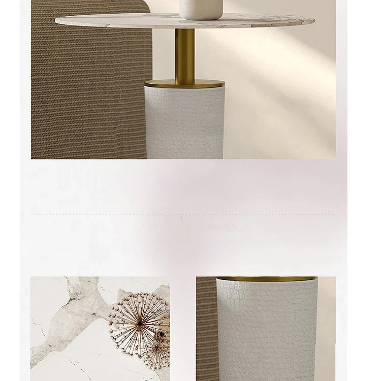 モダンデザイン センターテーブル セラミック・合成皮革・ステンレス製 高級感あふれるインテリア家具 fjd-4725