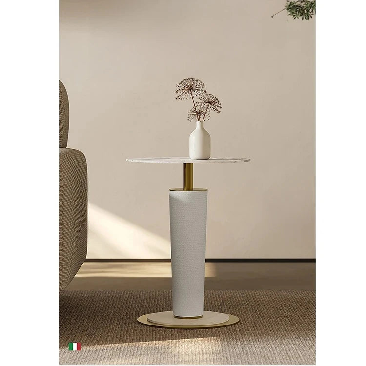 モダンデザイン センターテーブル セラミック・合成皮革・ステンレス製 高級感あふれるインテリア家具 fjd-4725