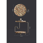 スタイリッシュなステンレス製センターテーブル | モダンデザインと多機能性を兼ね備えたおしゃれなインテリアアクセント fjd-4726