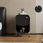 おしゃれなナイトテーブル|パイン材×ステンレス製|モダンデザインでベッドルームを彩る fjd-4727