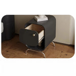 おしゃれなナイトテーブル|パイン材×ステンレス製|モダンデザインでベッドルームを彩る fjd-4727