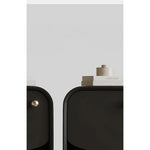 おしゃれなナイトテーブル|パイン材×ステンレス製|モダンデザインでベッドルームを彩る fjd-4727