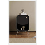 おしゃれなナイトテーブル|パイン材×ステンレス製|モダンデザインでベッドルームを彩る fjd-4727