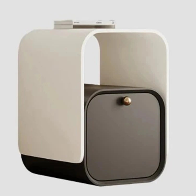 スタイリッシュなパイン製ナイトテーブル - モダンデザインでお部屋を彩る収納付きテーブル fjd-4728