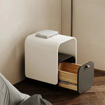 スタイリッシュなパイン製ナイトテーブル - モダンデザインでお部屋を彩る収納付きテーブル fjd-4728