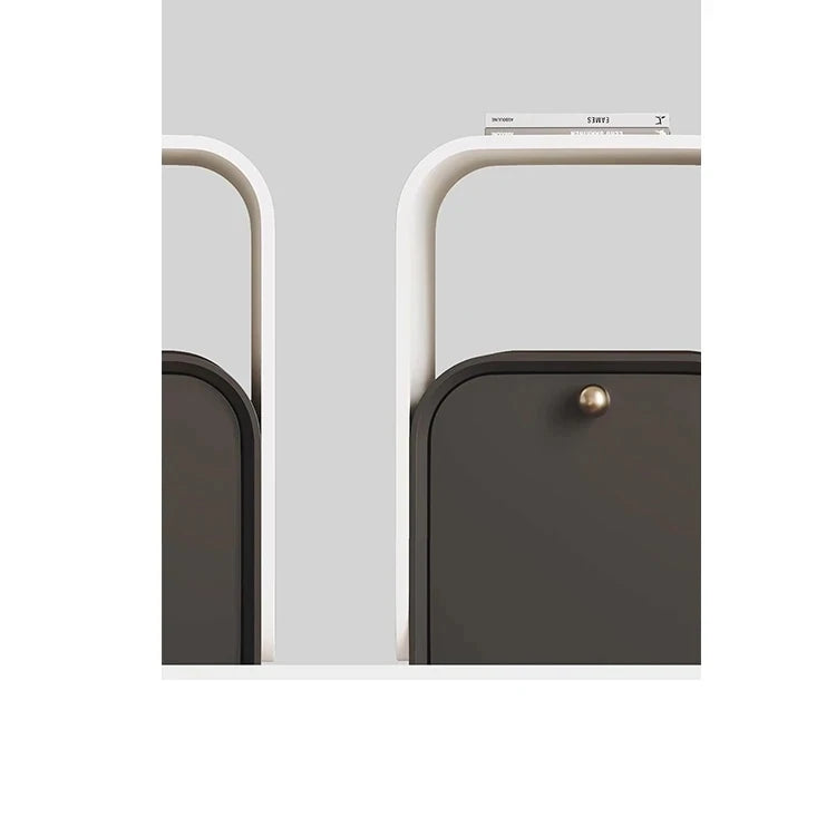 スタイリッシュなパイン製ナイトテーブル - モダンデザインでお部屋を彩る収納付きテーブル fjd-4728