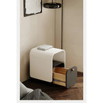 スタイリッシュなパイン製ナイトテーブル - モダンデザインでお部屋を彩る収納付きテーブル fjd-4728