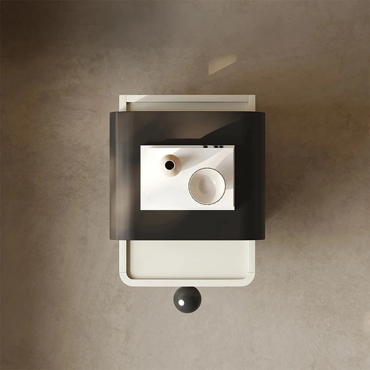 モダンデザインのパイン材ナイトテーブル|シンプルでスタイリッシュな収納家具 fjd-4733