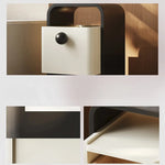 モダンデザインのパイン材ナイトテーブル|シンプルでスタイリッシュな収納家具 fjd-4733