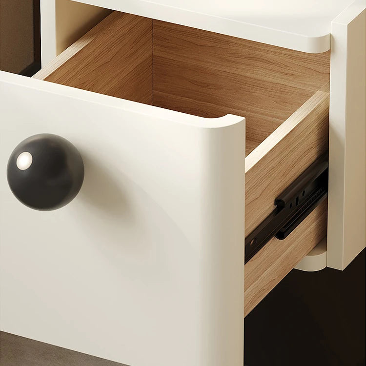 モダンデザインのパイン材ナイトテーブル|シンプルでスタイリッシュな収納家具 fjd-4733