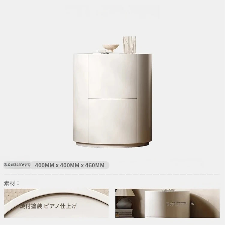 おしゃれで機能的なパイン材ナイトテーブル - シンプルデザインでどんなインテリアにもマッチ! fjd-4734