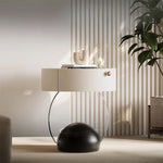 パイン材とアクリル使用のスタイリッシュナイトテーブル - モダンなデザインでインテリアを引き立てるおしゃれ家具 fjd-4735