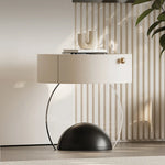 パイン材とアクリル使用のスタイリッシュナイトテーブル - モダンなデザインでインテリアを引き立てるおしゃれ家具 fjd-4735