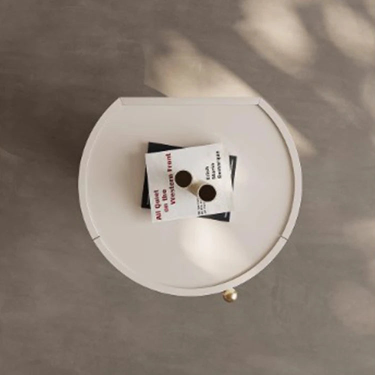 パイン材とアクリル使用のスタイリッシュナイトテーブル - モダンなデザインでインテリアを引き立てるおしゃれ家具 fjd-4735