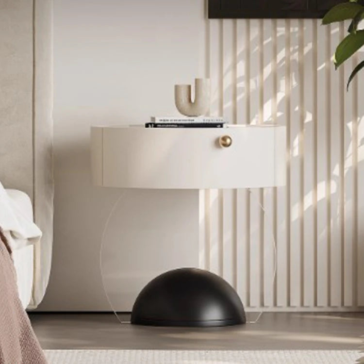 パイン材とアクリル使用のスタイリッシュナイトテーブル - モダンなデザインでインテリアを引き立てるおしゃれ家具 fjd-4735