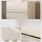 パイン材使用 おしゃれなナイトテーブル 収納付き デザイン家具 ホワイト×ブラック fjd-4736