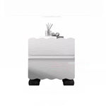 パイン材使用 おしゃれなナイトテーブル 収納付き デザイン家具 ホワイト×ブラック fjd-4736