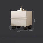 パイン材使用 おしゃれなナイトテーブル 収納付き デザイン家具 ホワイト×ブラック fjd-4736