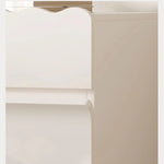 パイン材使用 おしゃれなナイトテーブル 収納付き デザイン家具 ホワイト×ブラック fjd-4736