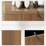 スタイリッシュなウッドナイトテーブル - 抽象的デザインと収納力抜群のサイドテーブル fjd-4738