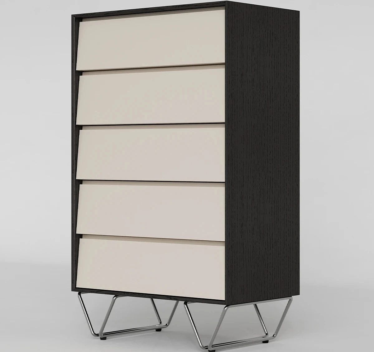 おしゃれな多層板キャビネット - パイン材とステンレス製、収納力抜群でモダンなデザイン! fjd-4740