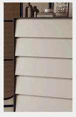 おしゃれな多層板キャビネット - パイン材とステンレス製、収納力抜群でモダンなデザイン! fjd-4740