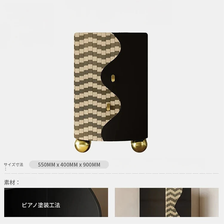 スタイリッシュなステンレス製キャビネット|モダンデザインで収納力抜群|リビング・寝室に最適なインテリア家具 fjd-4742