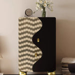 スタイリッシュなステンレス製キャビネット|モダンデザインで収納力抜群|リビング・寝室に最適なインテリア家具 fjd-4742