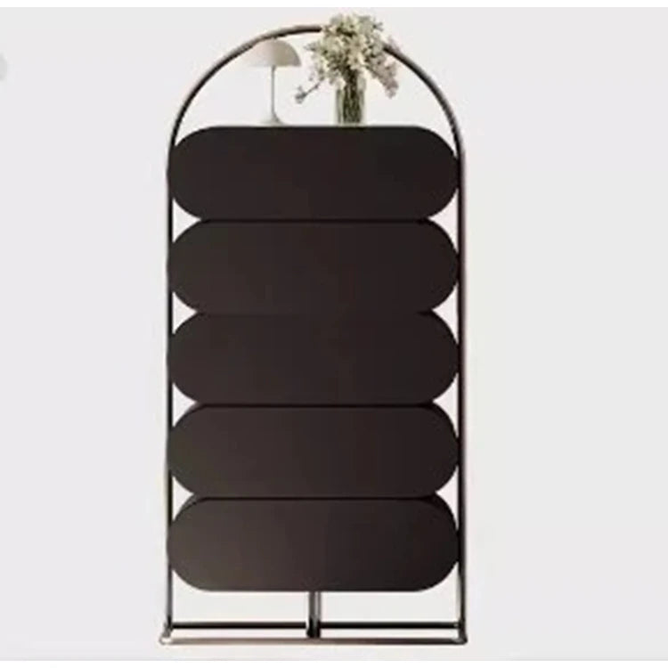 スタイリッシュなステンレス製キャビネット - モダンなパインデザインでおしゃれな収納空間を実現! fjd-4743