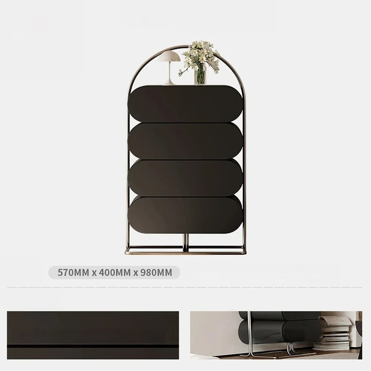 スタイリッシュなステンレス製キャビネット - モダンなパインデザインでおしゃれな収納空間を実現! fjd-4743