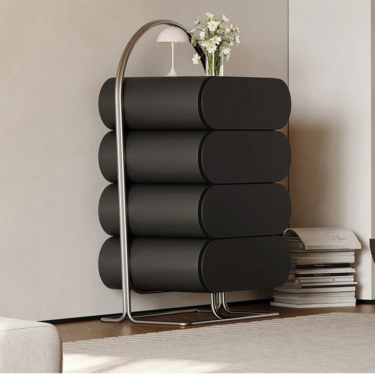 スタイリッシュなステンレス製キャビネット - モダンなパインデザインでおしゃれな収納空間を実現! fjd-4743