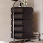 スタイリッシュなステンレス製キャビネット - モダンなパインデザインでおしゃれな収納空間を実現! fjd-4743