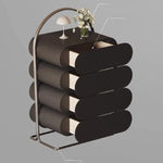 スタイリッシュなステンレス製キャビネット - モダンなパインデザインでおしゃれな収納空間を実現! fjd-4743