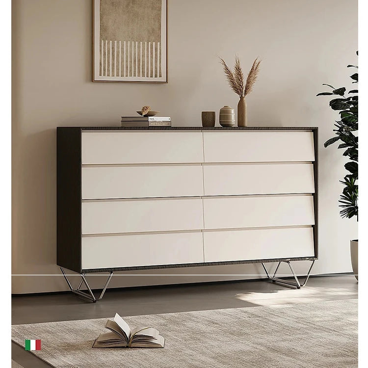 ステンレス製のモダンキャビネット|パイン材使用・収納力抜群・インテリアに最適 fjd-4744