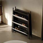 アッシュ材キャビネット - モダンでスタイリッシュな収納家具、3段引き出し付き fjd-4746