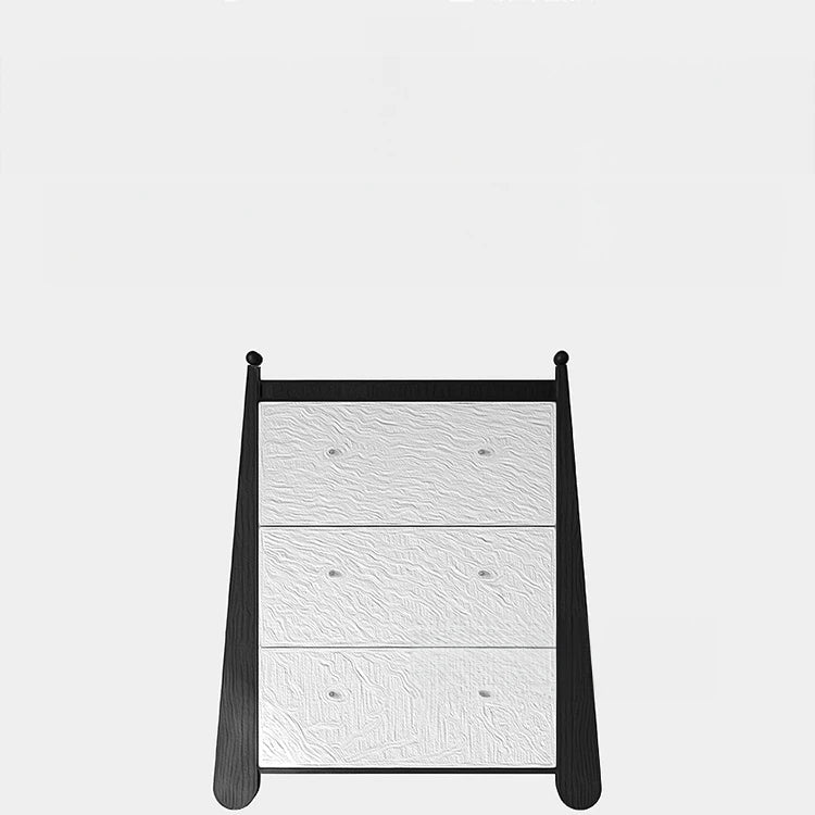 アッシュ材キャビネット - モダンでスタイリッシュな収納家具、3段引き出し付き fjd-4746