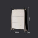 アッシュ材キャビネット - モダンでスタイリッシュな収納家具、3段引き出し付き fjd-4746