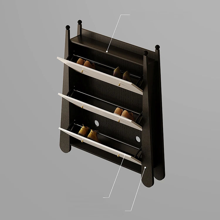 アッシュ材キャビネット - モダンでスタイリッシュな収納家具、3段引き出し付き fjd-4746