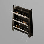 アッシュ材キャビネット - モダンでスタイリッシュな収納家具、3段引き出し付き fjd-4746