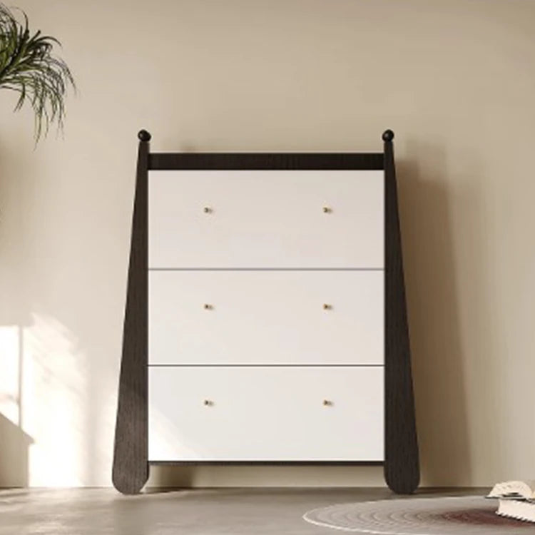 アッシュ材キャビネット - モダンでスタイリッシュな収納家具、3段引き出し付き fjd-4746