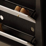 アッシュ材キャビネット - モダンでスタイリッシュな収納家具、3段引き出し付き fjd-4746