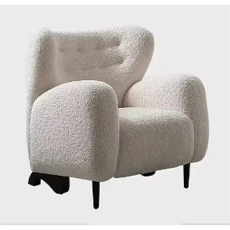 シープボア ステンレス製コンフォートチェア|おしゃれで居心地の良いインテリア家具 fjd-4747