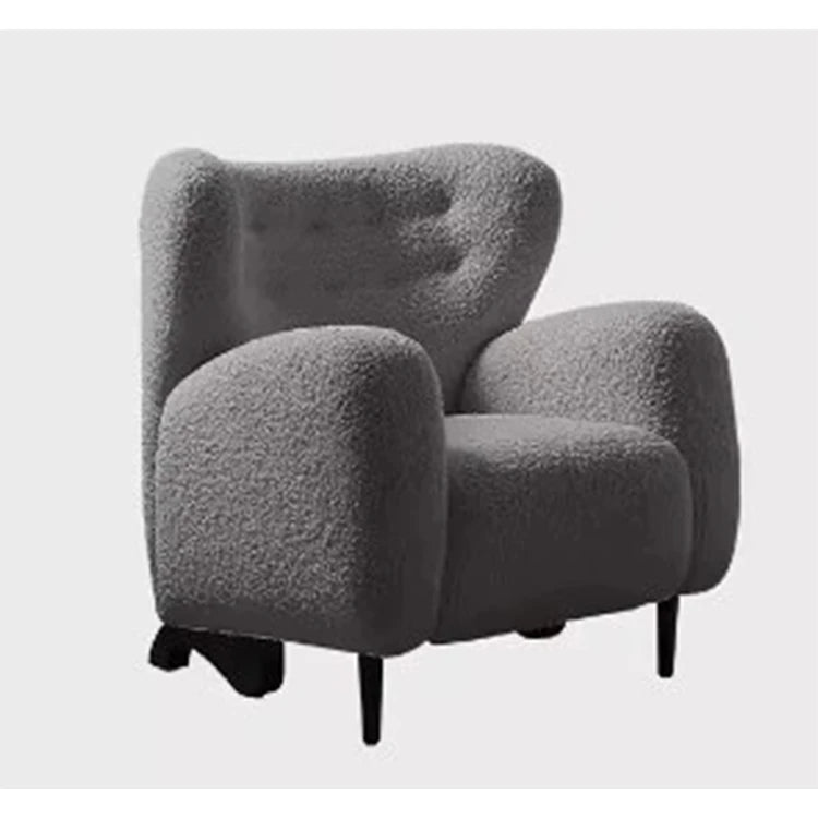 シープボア ステンレス製コンフォートチェア|おしゃれで居心地の良いインテリア家具 fjd-4747