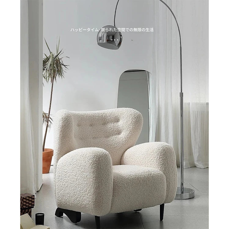 シープボア ステンレス製コンフォートチェア|おしゃれで居心地の良いインテリア家具 fjd-4747