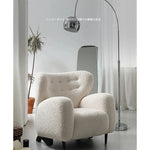 シープボア ステンレス製コンフォートチェア|おしゃれで居心地の良いインテリア家具 fjd-4747